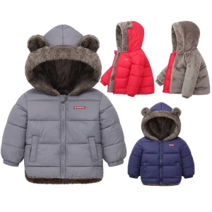 Baby Boys/Girls Jacket Hooded Cotton Outerwear