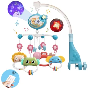 Musical Baby Crib Mobile with Lights - Remote Control